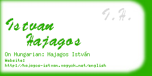 istvan hajagos business card